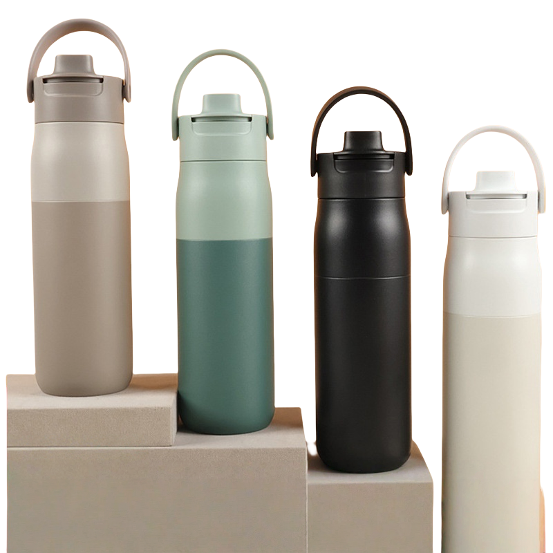 LARGE CAPACITY PORTABLE STRAW INSULATED WATER BOTTLE